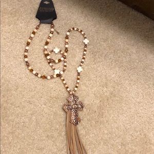 Cowgirl cross necklace